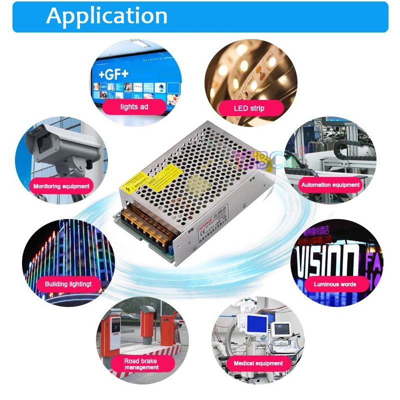 알루미늄 전원 공급 장치, LED 스트립 스위치 변압기, 110V, 220V 어댑터, 5V, DC 12V, 24V, 48V, 36V, 5A, 10A, 15A, 20A, 25A, 30A, 40A, 50A, 80