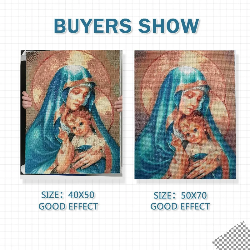 Evershine 5D Diamond Painting Maria DIY Full Square Diamond Embroidery Religion Rhinestone Cross Stitch Mosaic Kit Home Decor