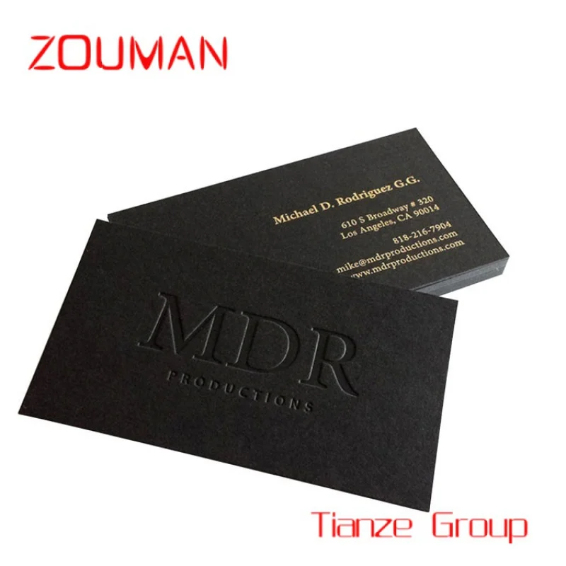 Custom , Elegant Customized Offset Printing Gold Silver Foil Embossed Business Cards , Matte Finishing Paper Custom Business Car