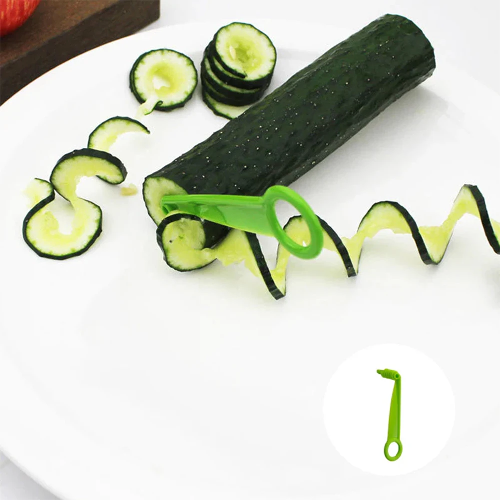 Plastic Handheld Cucumber Spirals Slicers Easy Using Vegetable Cutting Tools For Kitchen Home