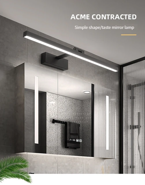 MERTNK バスミラーランプLedミラーフロントライト防曇ミラーキャビネットライトドレッシングテーブルミラーランプバスルームレトロ MERTNK  バスミラーランプLedミラーフロントライト、バスルームドレッシングテーブルミラーキャビネットライトシンプルなヨーロピア MERTNK ... バスミラーランプミラーフロントランプバスルームミラーキャビネットランプメイクアップランプウォールランプベッドサイドランプレトロな壁の