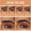2In1 Liquid Eyebrow Pencil Private Label Waterproof Long-lasting Natural Sweat Proof Non-smudge Custom Logo Makeup Cruelty Free 6