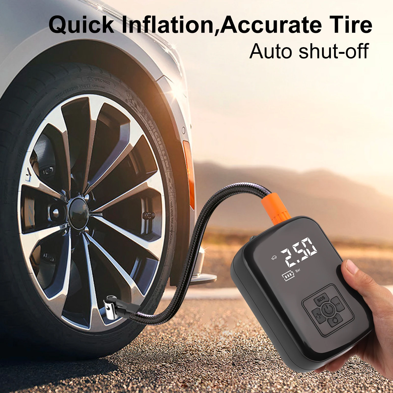 Car Cordless Air Pump Portable Air Compressor Pump 150PSI