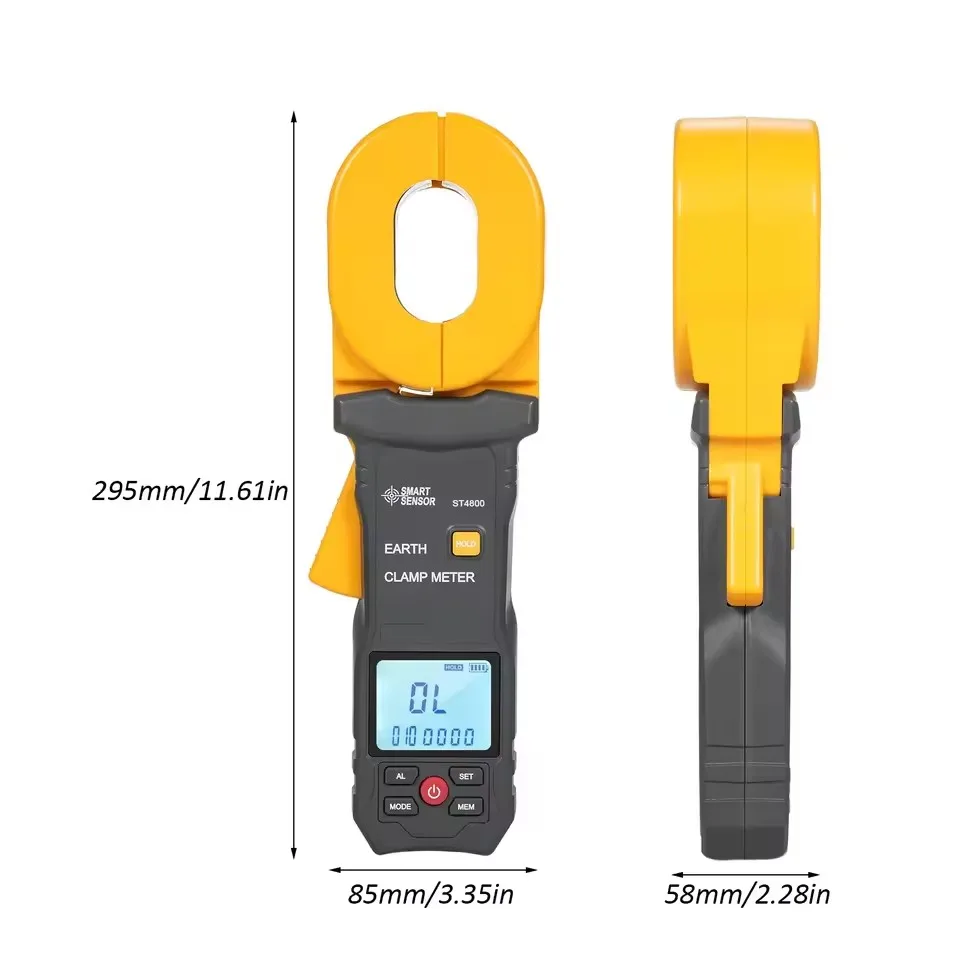 SMART SENSOR ST4800 0mA-30A Ground Earth Resistance Tester 0.01-1200 500 Groups