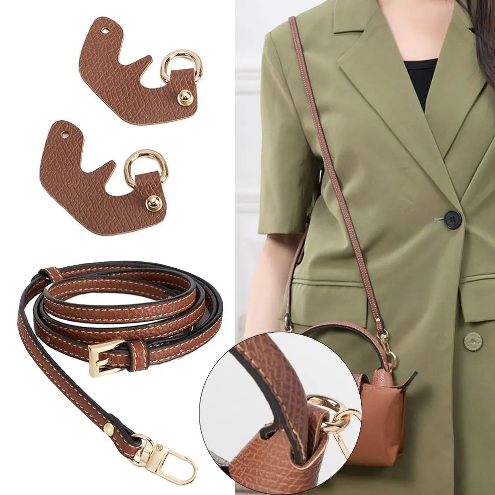 Description Picture 2 of itemBag Transformation Accessories for Longchamp Straps Punch-free Genuine Leather Shoulder Strap Crossbody Conversion Hang Buckle