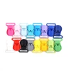 30/50/100pcs 1" 25mm Hot D Shape Plastic Baby Pacifier Clips Dummy Chain Holder Suspender Clips Clamp With Gripping Teeth 3
