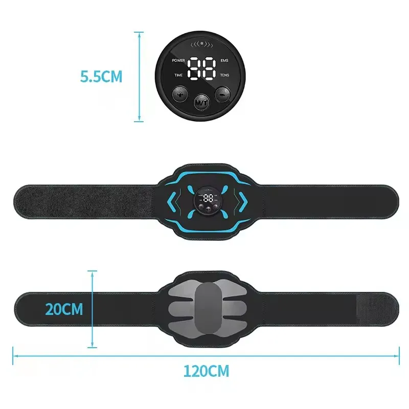 Smart Abdominal Massager Muscle Toner Abs Trainer Abdominal Toning Belt Home Gym Fitness Workout Equiment USB Rechargeable