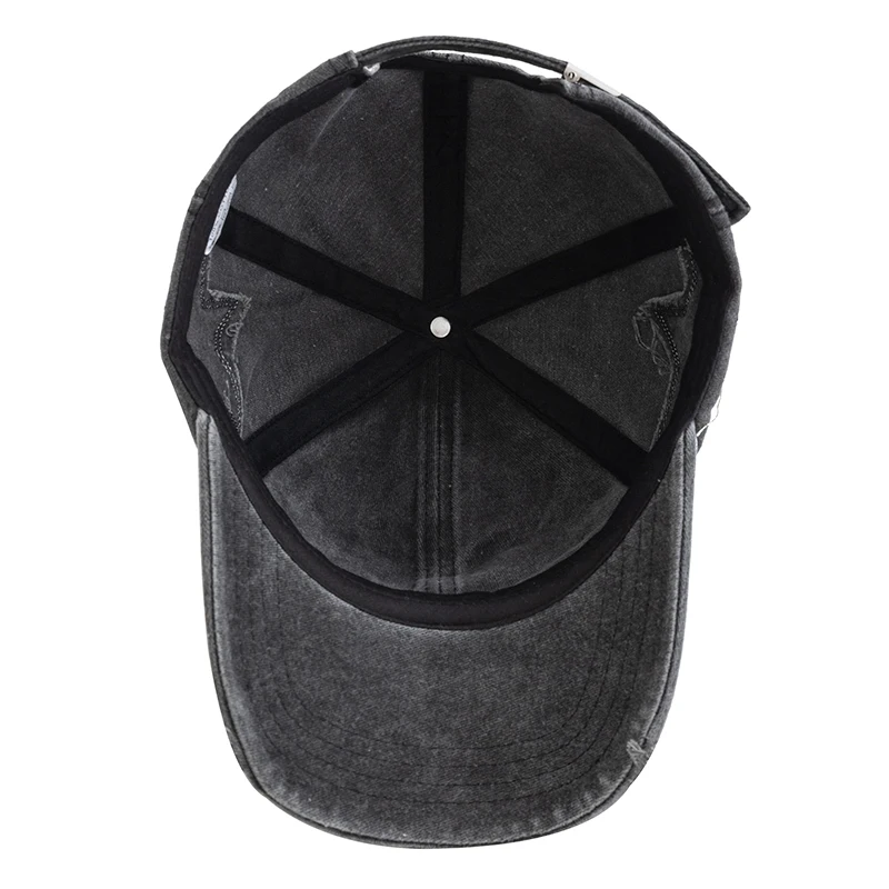 New Women's Five Pointed Star Design Washed Cotton Baseball Cap Fashion Street Dad Hat