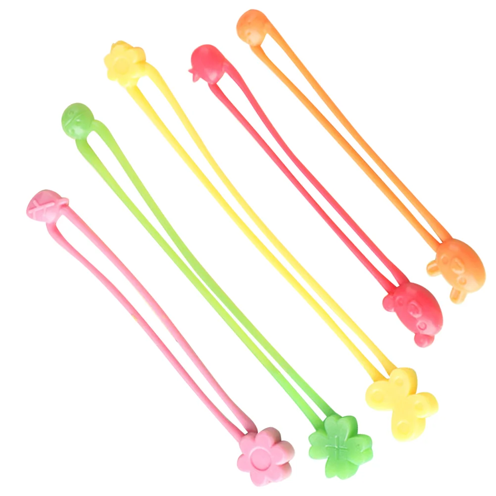 

5 Pcs Lunchbox Bag Tightening Rope Silicone Small Bands Strap for Fix Fixing Flexible