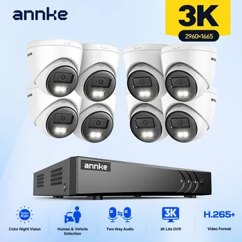 ANNKE 3K Security Camera System 5-in-1 8CH DVR 8pcs IR Night Vision Motion Detection Two-Way Audio Remote Access Cameras 1
