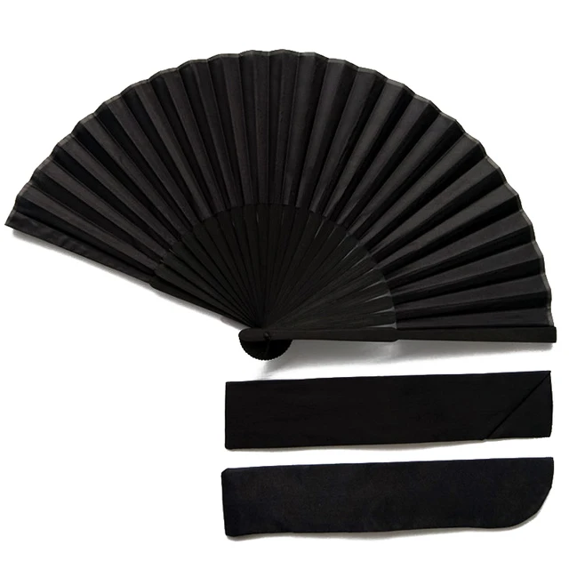 Chinese Style Black Hand Fan Vintage Elegance for Your Special Occasions