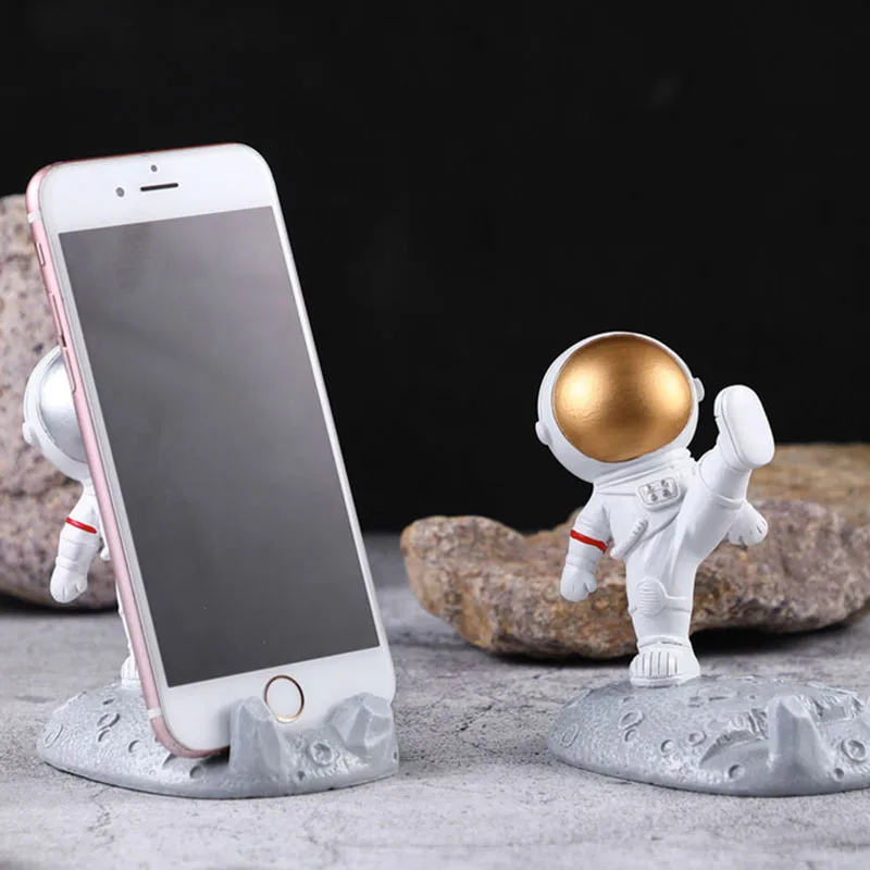 

Astronaut Cosmonaut Resin Mobile Phone Bracket, Creative Ornaments, Luxury Children's Room, Home Decoration Objects Gift