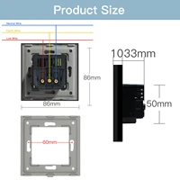 BSEED EU มาตรฐานซ็อกเก็ตไฟฟ้าผนัง Type-C ปลั๊กไฟผนัง USB ชาร์จพอร์ตแผงกระจกเด็กป้องกัน 16A 6