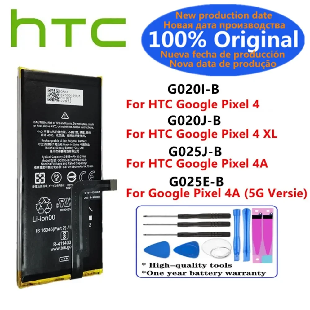 

G020I-B G020J-B G025J-B G025E-B Original Battery For HTC Google Pixel 4 XL 4XL Pixel4 XL Pixel 4A 5G Versie Battery Batteries