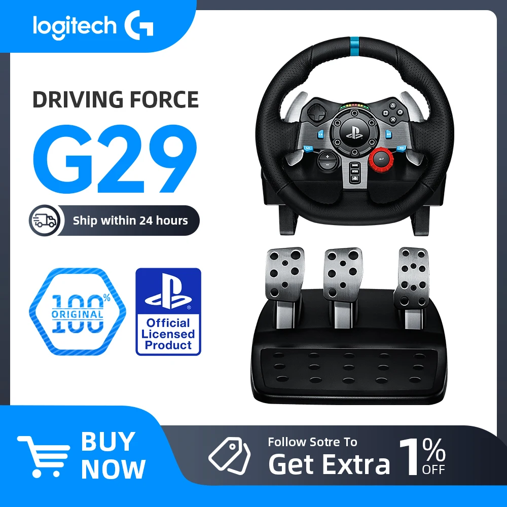 Original Logitech G Dual Motor Feedback Driving Force G29 Gaming Racing