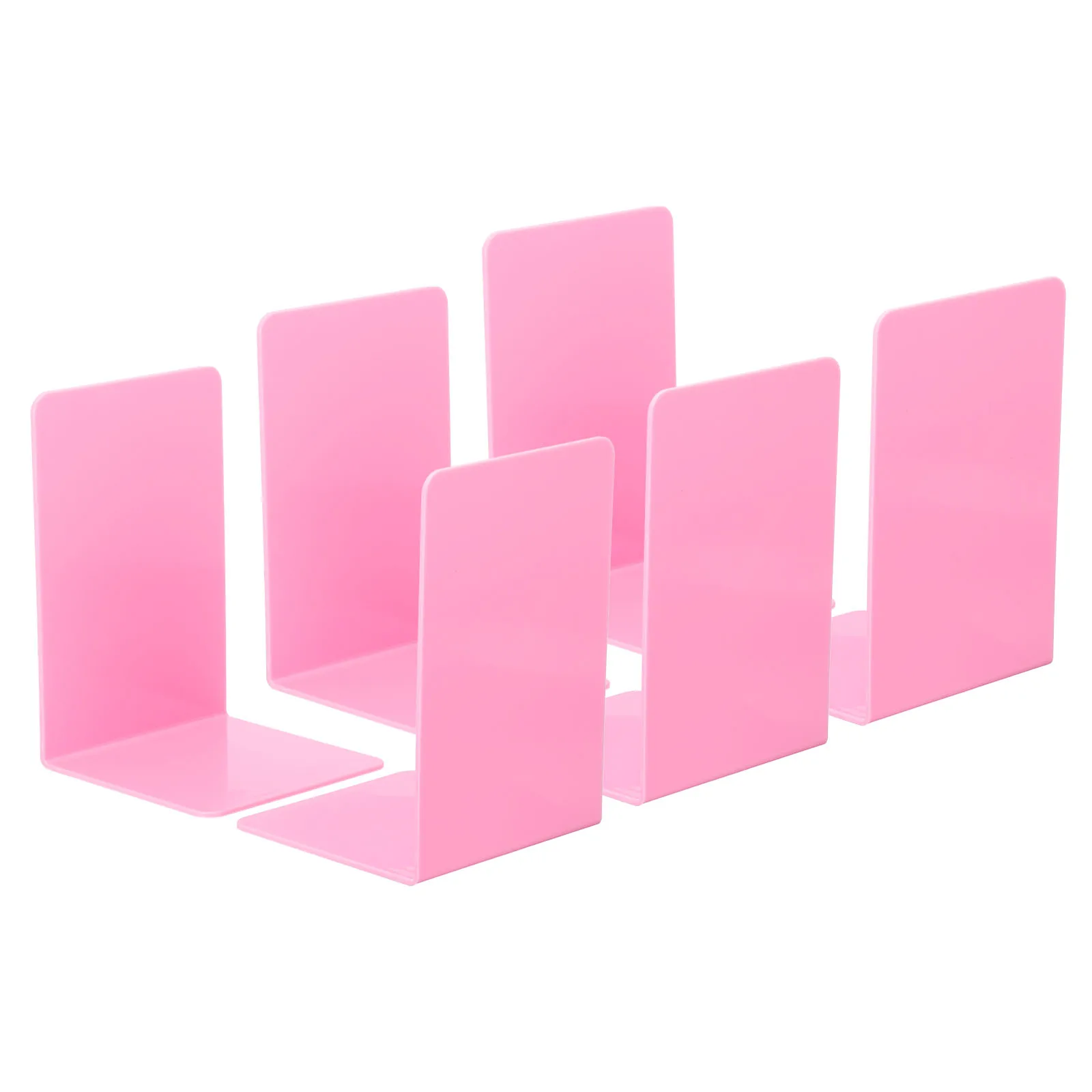 6Pcs Acrylic Bookends Plastic L-shaped Book Ends for Shelves Desktop Bookshelf Magazine Organizer Stand Holder School Stationery 6pcs acrylic bookends plastic l shaped book ends for shelves desktop bookshelf magazine organizer stand holder school stationery