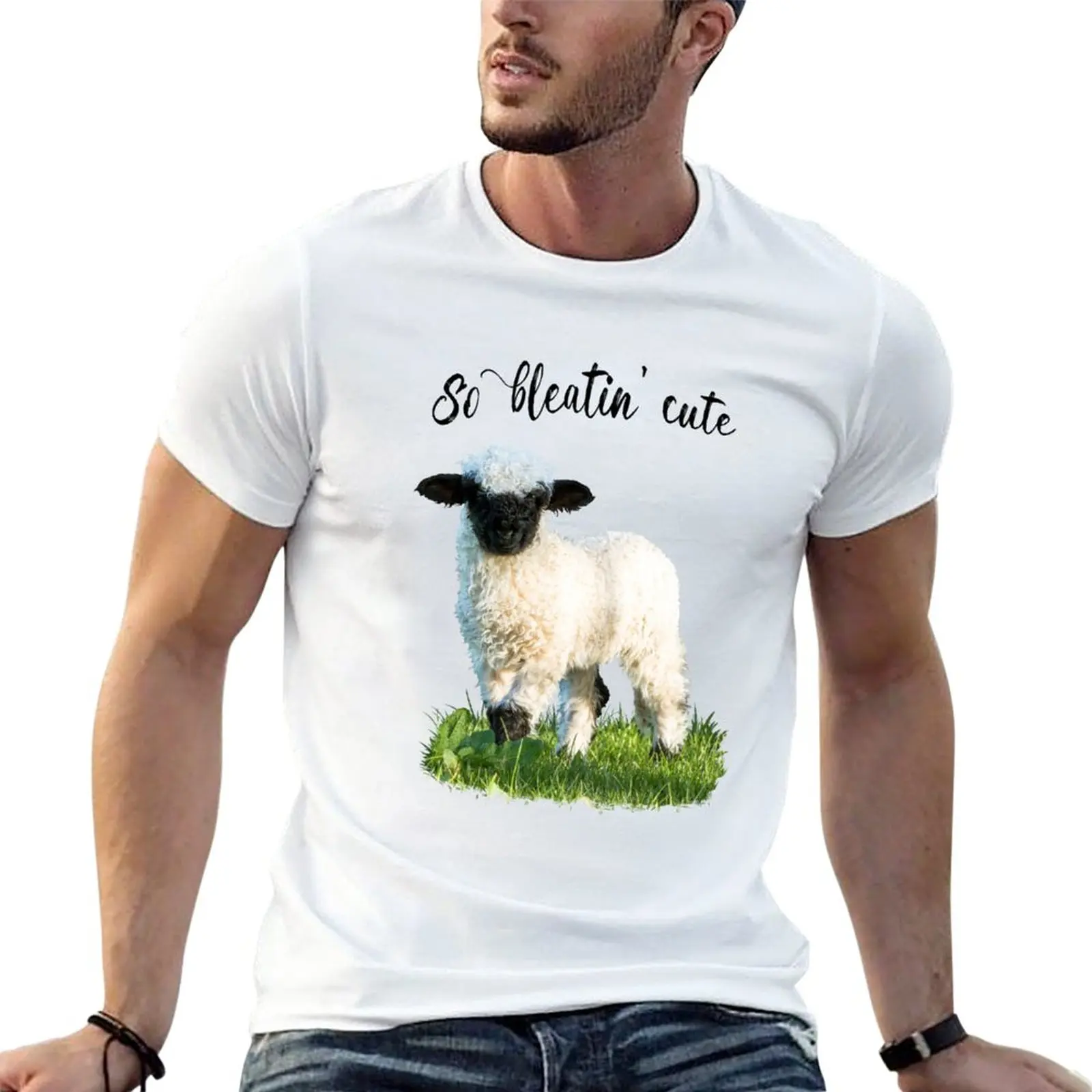 

Valais Blacknose Lamb - So bleatin cute T-Shirt Tee shirt sweat shirt for a boy plain white t shirts men