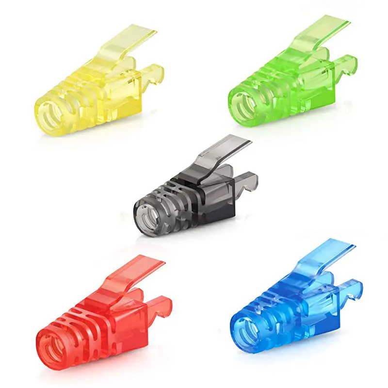 ZoeRax 100 pièces connecteur de bottes anti-traction coloré RJ45 CAT6 pour câble Ethernet CAT6 Standard connecteur de câble LAN couvercle de démarrage