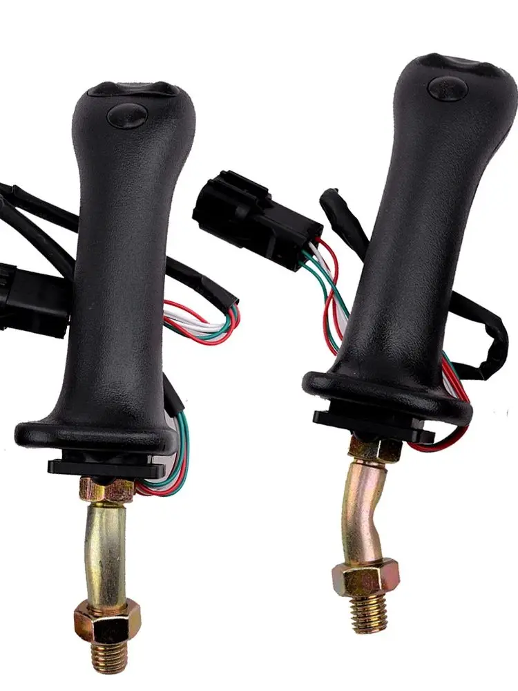 

2Pcs For Doosan DH DX150 215 225 300 370-9C Black Left & Right 3 Buttons Excavator Joystick Handle Fit
