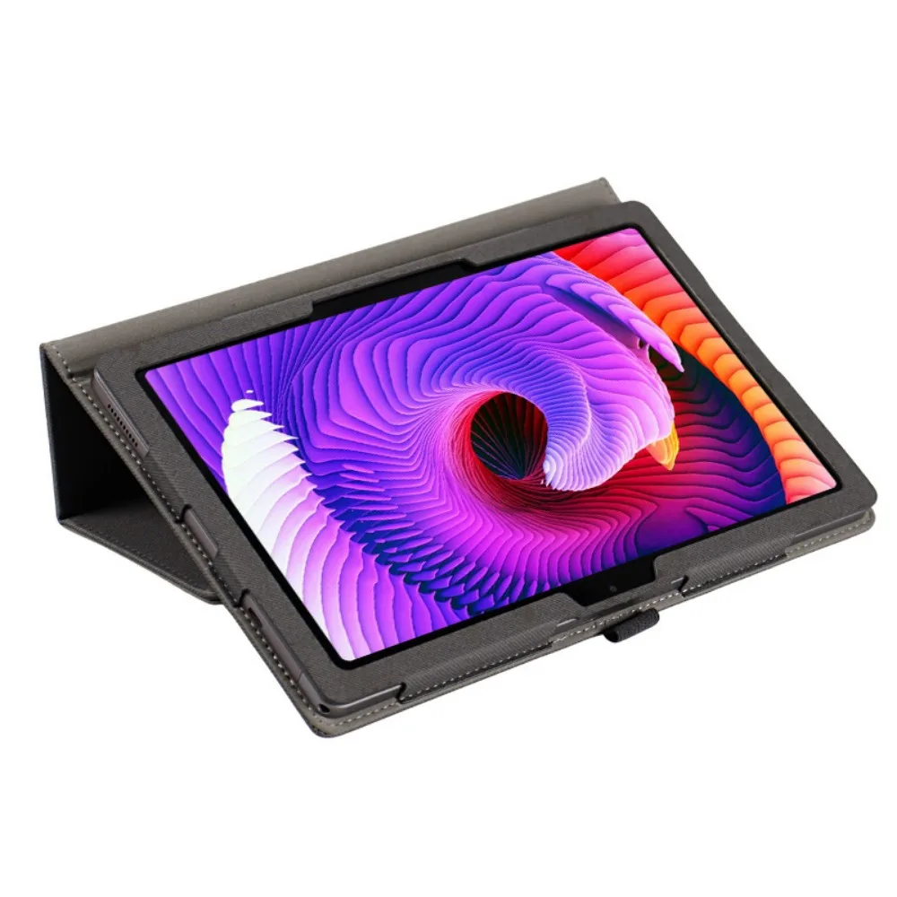 Premium PU Leather Magnetic Folio Stand Case with Hand Strap