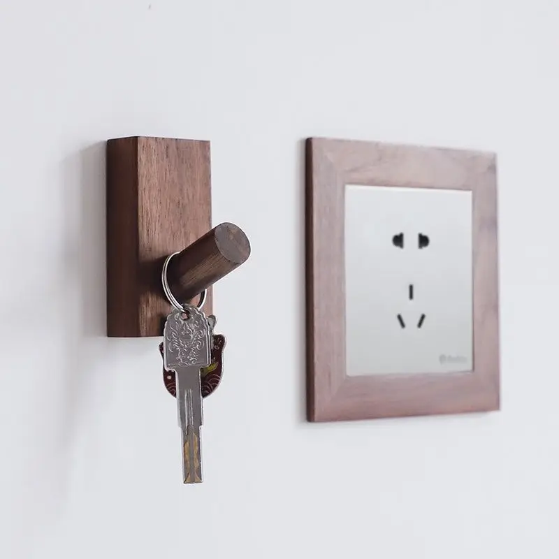 Nordic Solid Wood Ins Creative Porch Wall Hanging Wooden for Coat and Hat Free Punching Hook 2