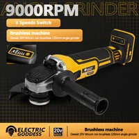 Electric Goddess 125mm Brushless Electric Angle Grinder Power Tool Cordless Polishing Cutting Machine For Dewalt 20V Battery 1