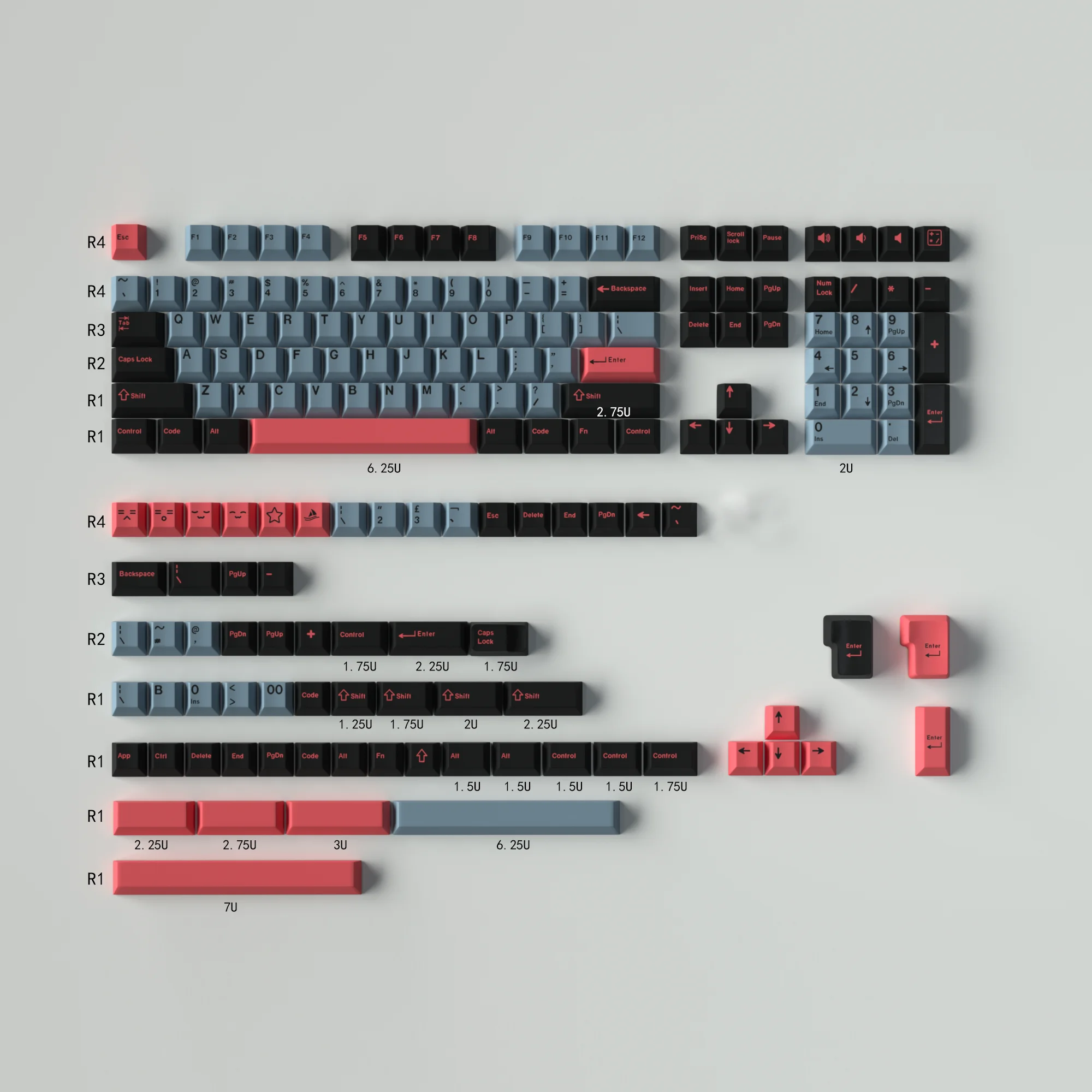 Double Shot Gmk Keycap Olivia Shoko Jamon Wob Samurai Vermelho Botânico Pbt Keycaps Perfil Cereja para Teclado Mecânico - Imagem 2