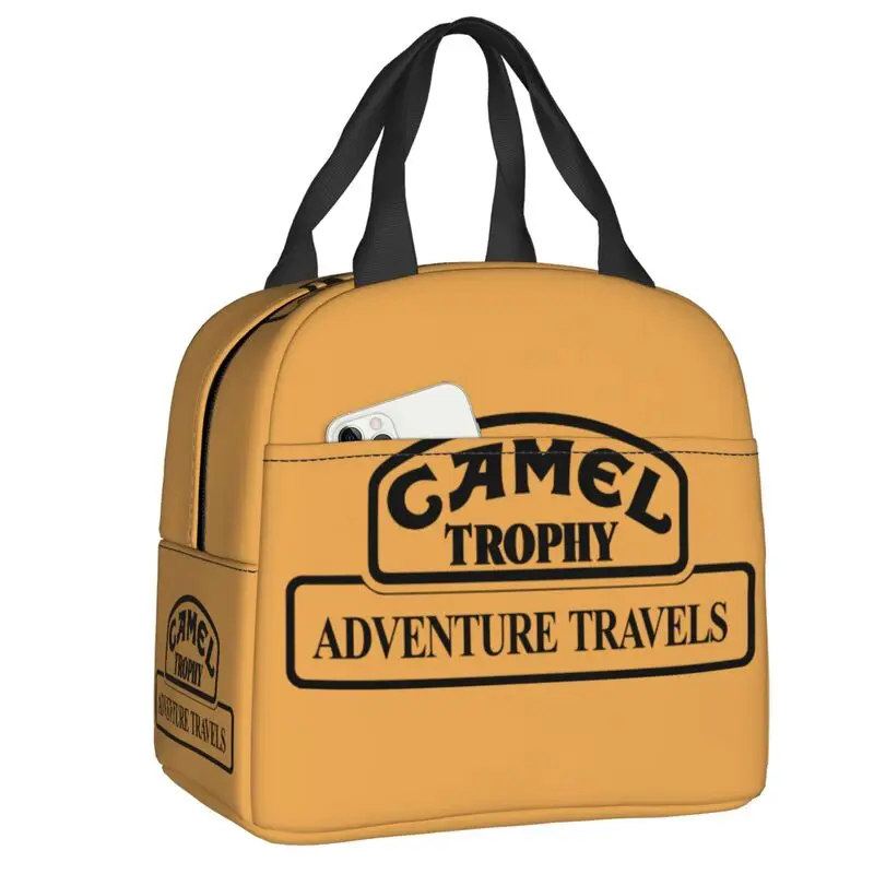 

Camel Trophy Adventure Travels Insulated Lunch Tote Bag for Women Warm Cooler Thermal Lunch Bag Food Picnic Container Tote