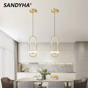 Image for SANDYHA Nordic Led Small Pendant Lights Bedside Ba 