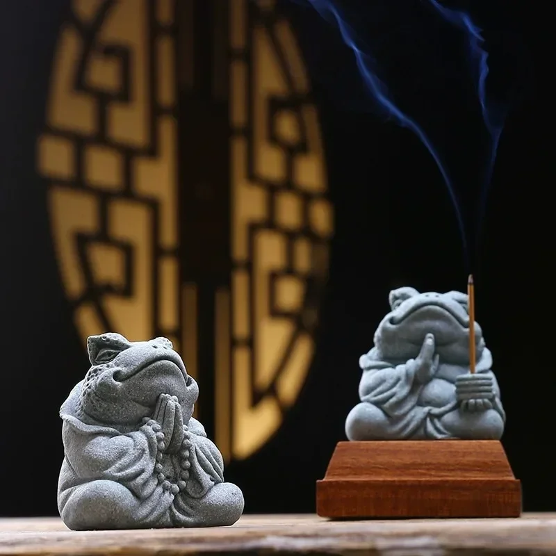 Creative Tea Room Tea Plate Decoration Attracting Wealth Golden Toad Animal Thread Fragrance Pet Decoration tea pet ornaments