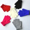 Children Knitted Gloves Winter Kids Pupil Student Solid Color Furry Full Finger Mittens Autumn Writing Warmer Hand 6-11Years Old 4