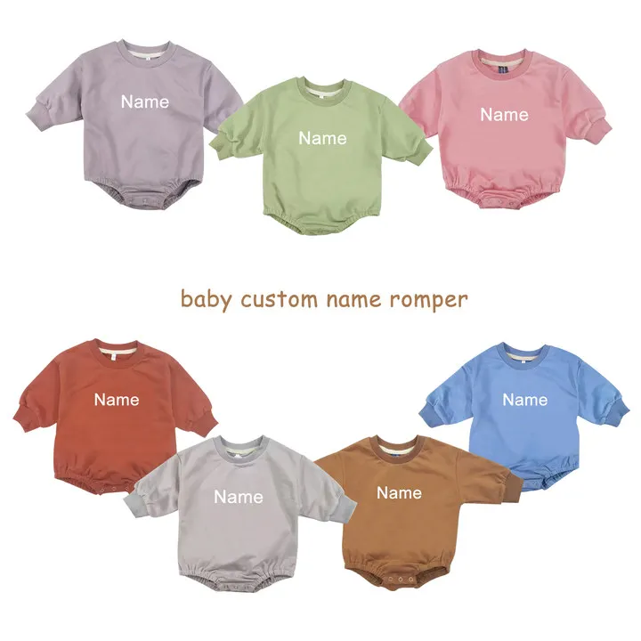 

2023 Ropa Baby Girl And Baby Boy New Cotton Customizable Name Styles Presale Models Many Colour Series Romper Sets Clothes