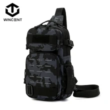 

WINCENT Tactical Sling Shoulder Bags Waterproof Night Reflective Strip Pack EDC New Molle Chest Bag 10L Capacity Wear-resisting