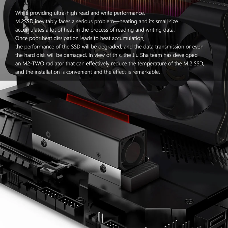 M.2 2280 SSD PCI-E NVMe 히트 싱크 솔리드 스테이트 하드 디스크 라디에이터 쿨러 알루미늄 히트 싱크 냉각 열 패드 쿨러-A23U