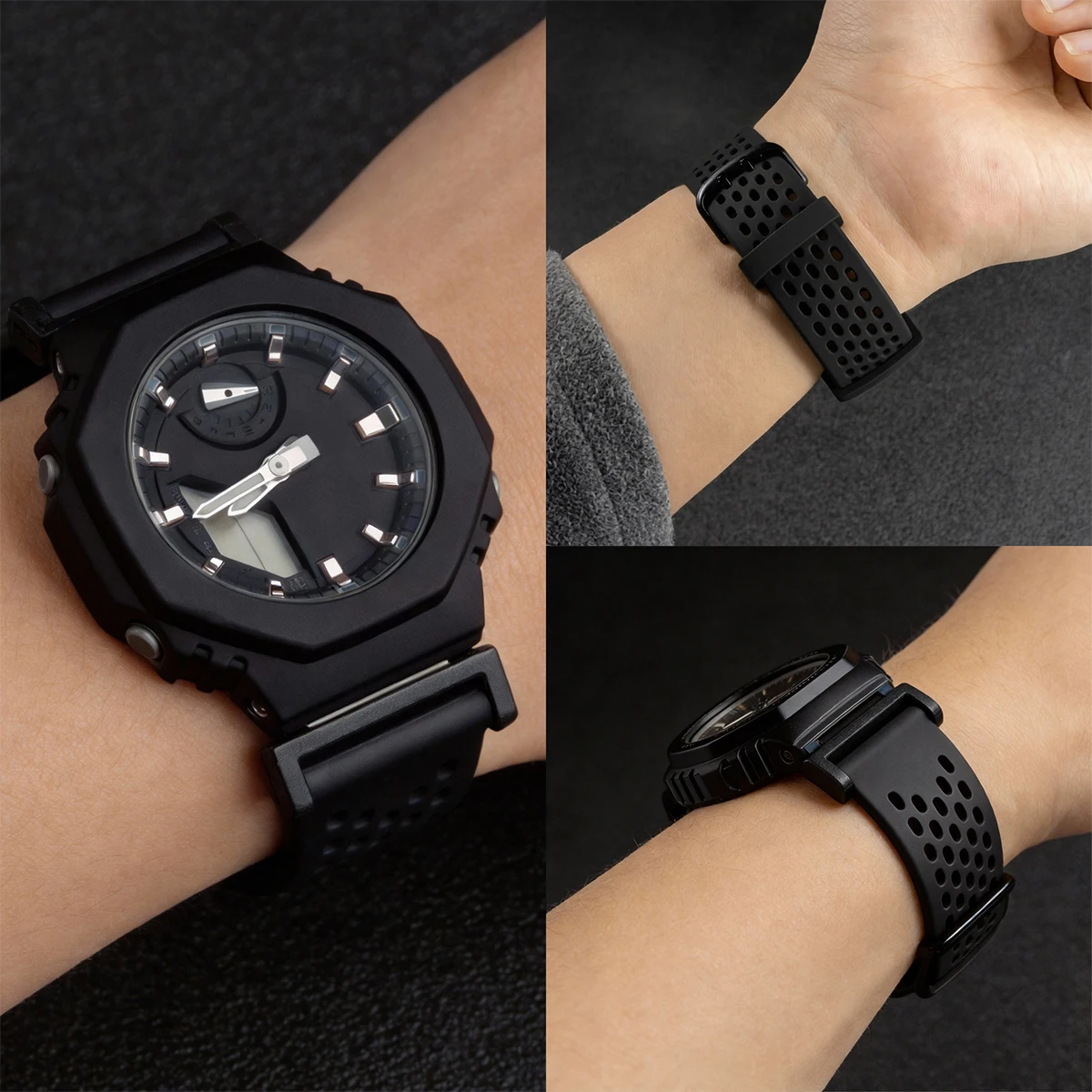 Sport Silicone Strap for Casioak Watches - Soft Loop Wristband Accessory