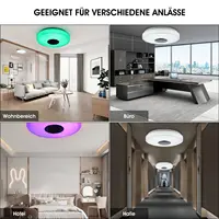 Feriales 36W LED Deckenleuchte mit Bluetooth Lautsprecher – RGB Farbwechsel Dimmbar Sternenhimmel Lampe – Musik-Leuchte mit App & Fernbedienung 1