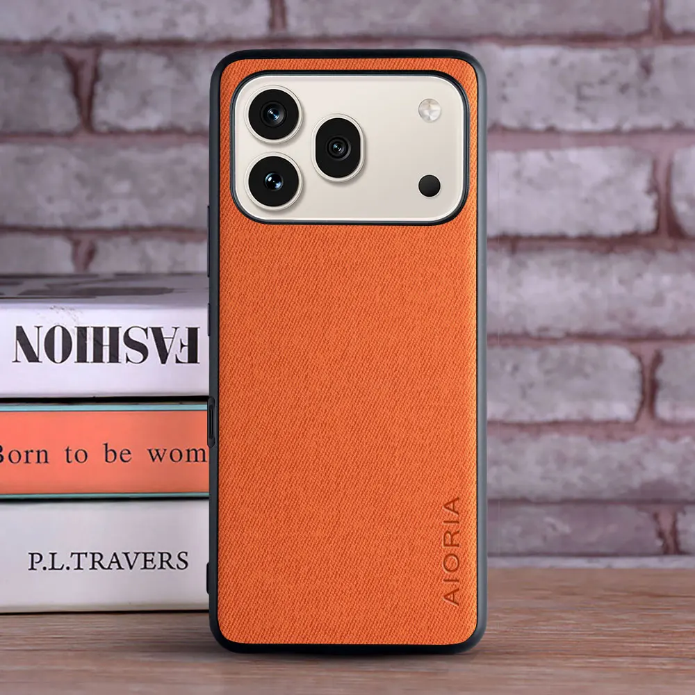 Elegant Textile Leather Fashion Case with Soft TPU & Hard PC