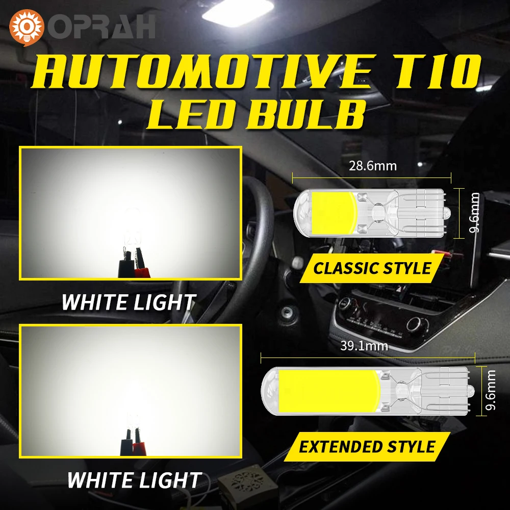 2PCS T10 W5W Led ���� T15 W16W 921 912 Canbus �����̾� COB ����̺� ���� ���׸��� �ڵ� �극��ũ �� ���� ���� �� 6000K 12V