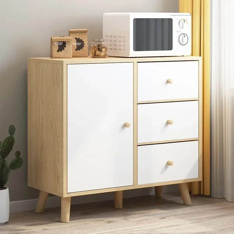 Simple Display Sideboard Cabinets Kitchen Drawer Filing Coffee et Rattan Sideboard Storage Cabinet Dining Room Furniture