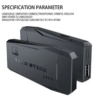 Console de jeu vidéo M8 améliorée 64G 20000 jeux Console de jeu portable rétro contrôleur sans fil Lite 4K bâton de jeu pour cadeaux de noël 3