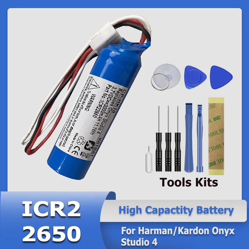 

XDOU New High Quality 3000mAh ICR22650 Battery For Harman/Kardon Onyx Studio 4 + Tool