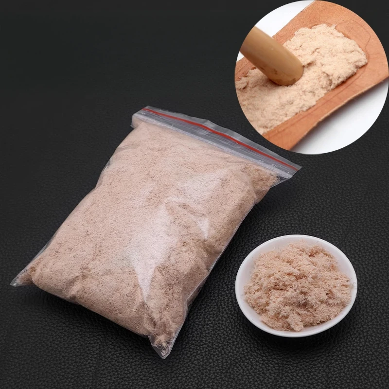 Leather Products Three-dimensional Engraving Bulge Modeling Filling Natural Two Layers of Cowhide Leather Powder 50g/100g/ Bag