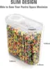Cereal Storage Containers Set, Large BPA Free Plastic Airtight Food Storage Containers 4L /135.3oz for Cereal, Flour, Sugar, 6 P 4