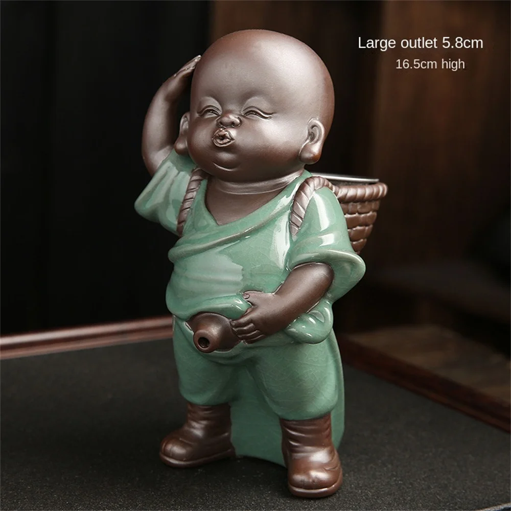 Purple Sand Tea Pet Ornaments Ceramic Figures Peeing Doll Set Accessories tea pet ornaments