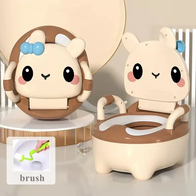 Children's Potty 1-6 Years Old Upgraded Cute Rabbit Baby Toilet Seat Baby Potty Portable Stool Boys & Girls Safe Trainer Seat WC