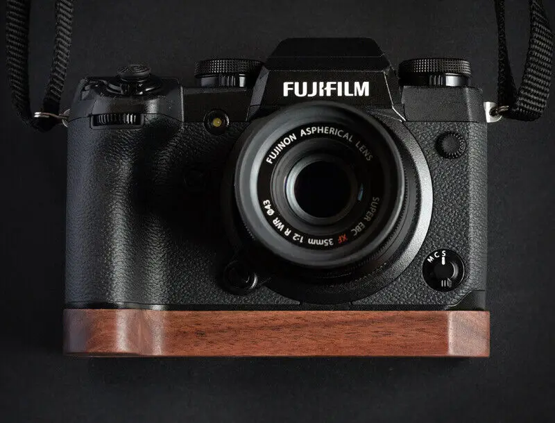 Wood Base Plate Handle Grip For Fujifilm X-H1 Xh1 Camera Handmade Natural Wooden