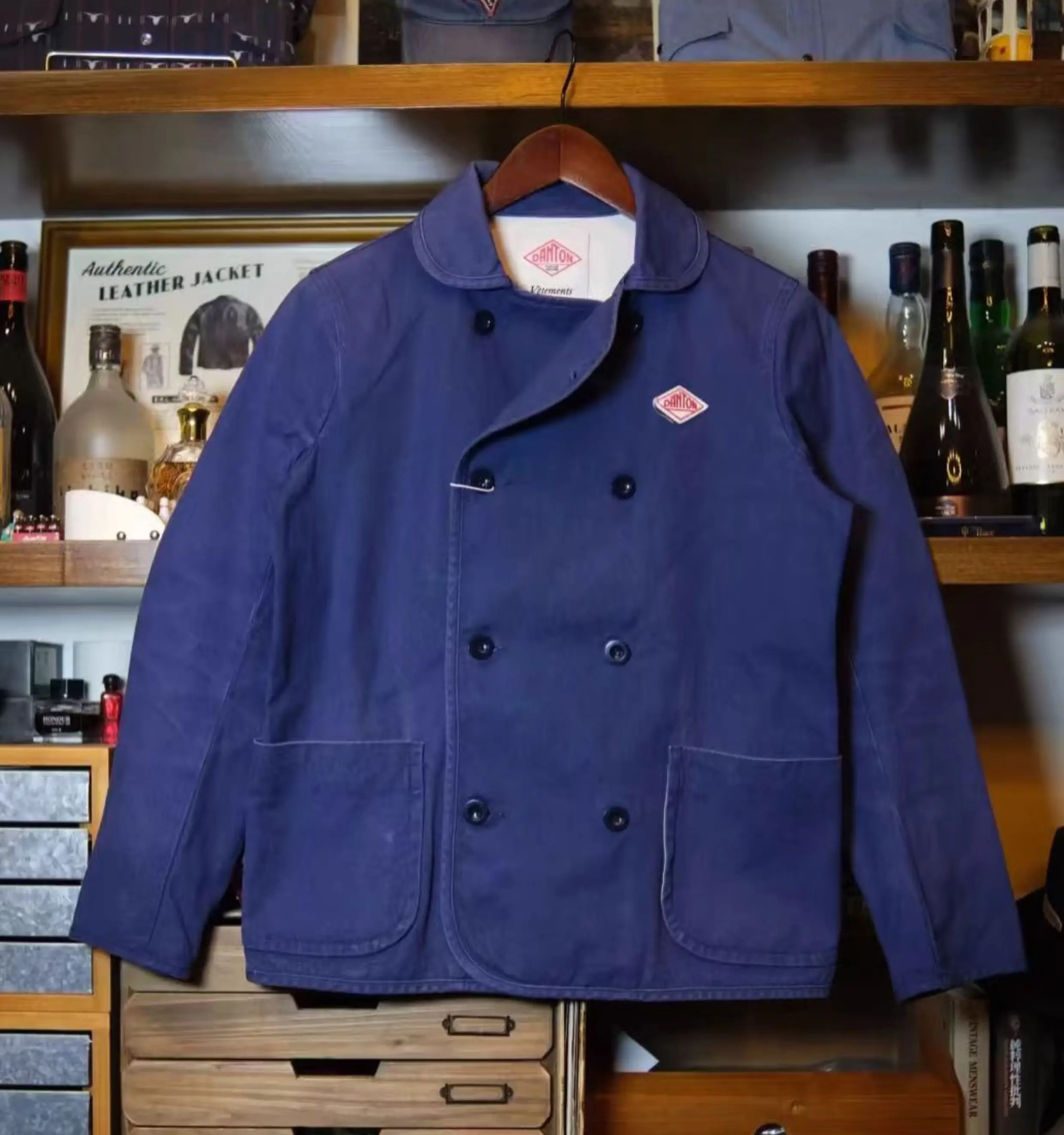mako13　美品　DANTON JACKET サイズ38 セール】WOMEN'S COTTON DRILL SHOP COAT（その他アウター