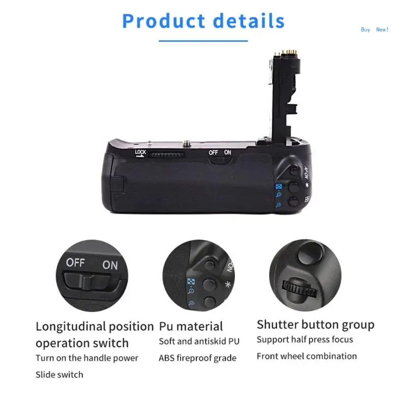 Extended Vertical Battery Grip Holder Handgrip for DSLR BG-E9 LP-E6 60D 60Da Cameras Quick Release