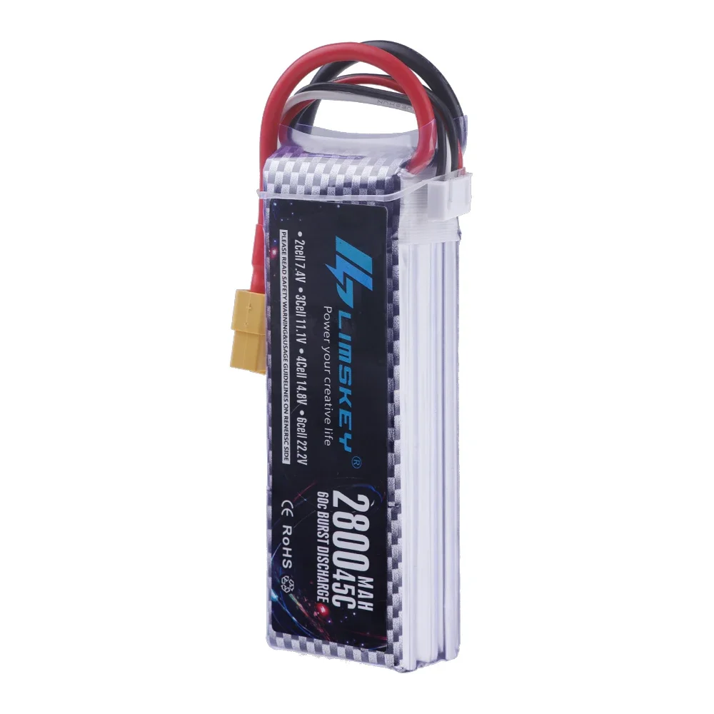 Batterie LiPo 11.1V 7200mAh XT60 pour Voiture RC
