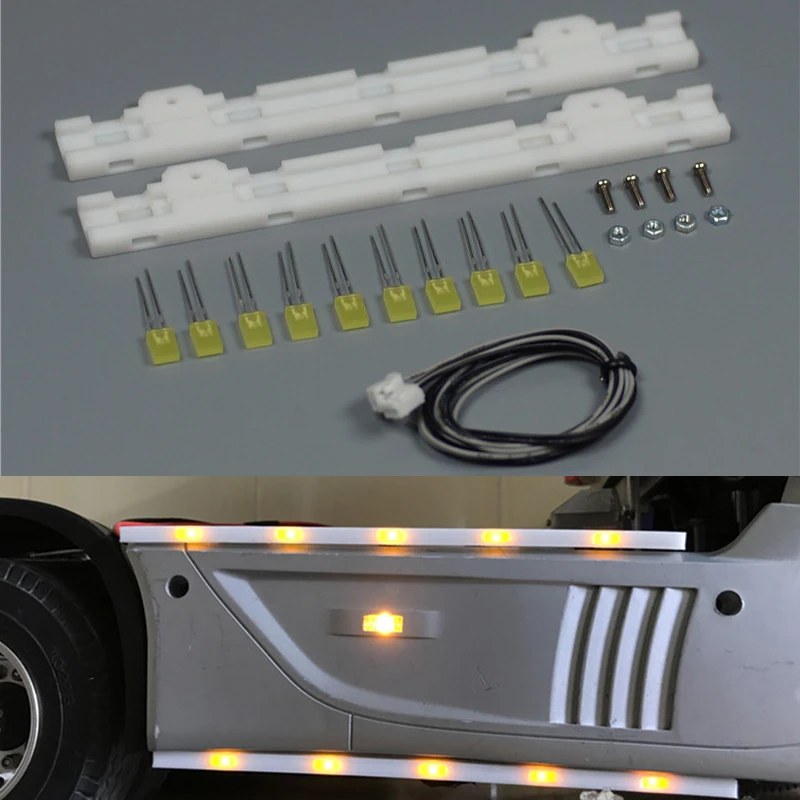 Luci LED Anteriori Per Auto Modellismo RC Tamiya 1/14 Trattore 770S